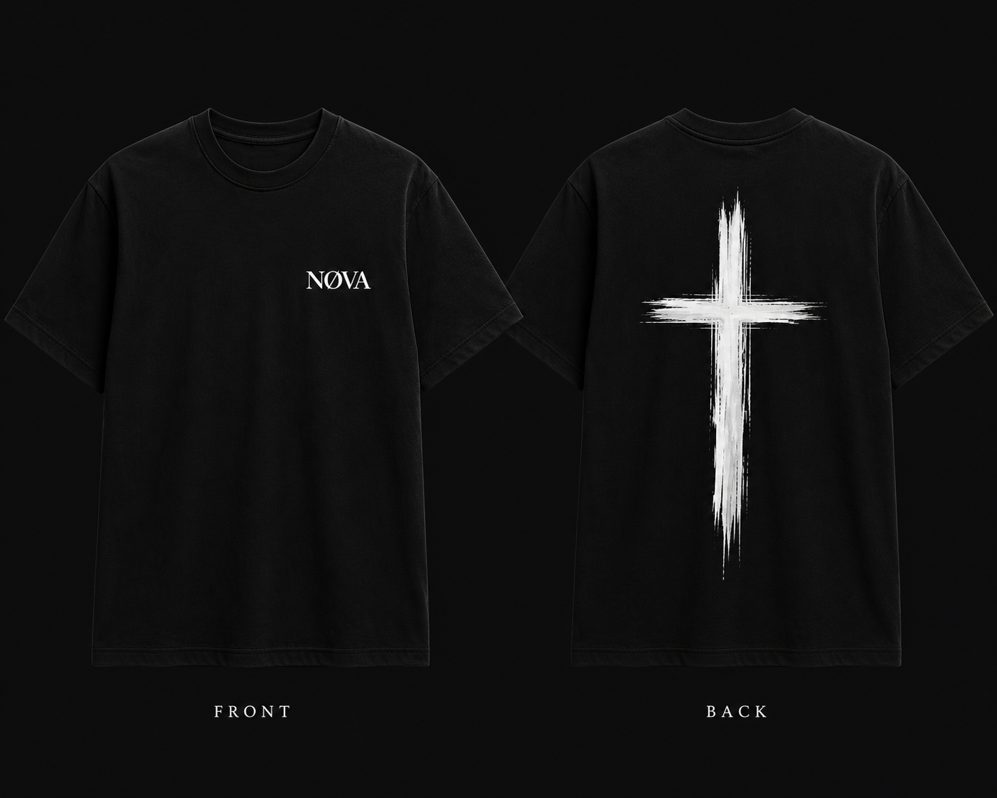 Nova Cross White T-Shirt l Adult Medium l
